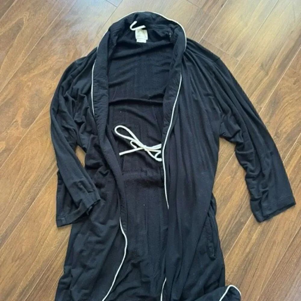 Kate Spade XS/S black robe light sleeper heavy dreamer - Picture 2 of 7